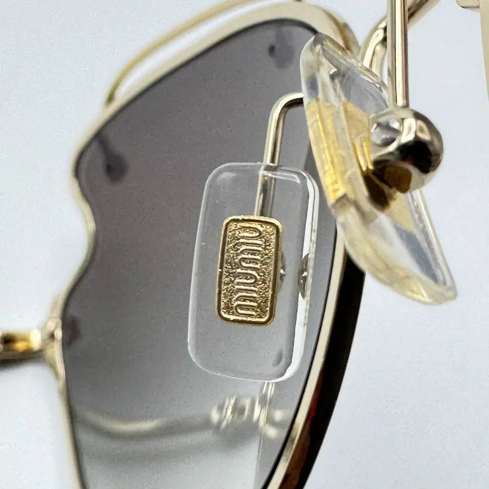 Miu Miu Sunglasses SMU 56R ZVN-0A7 Pale Gold Frame Gradient Lens 61-19-135mm